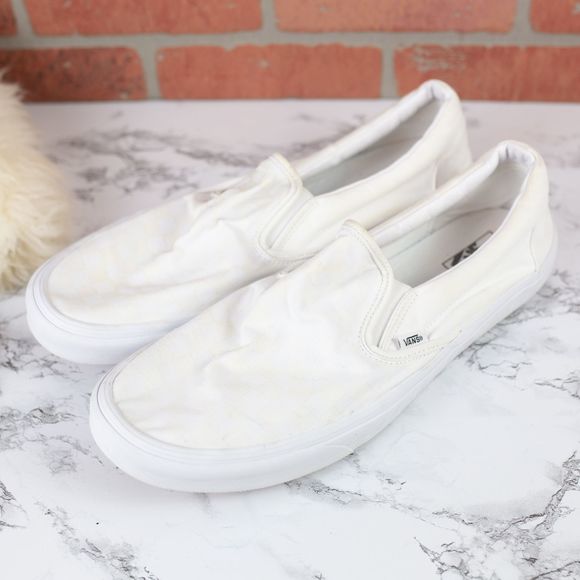 VANS Other - Vans White Checkboard Slip-Ons 16